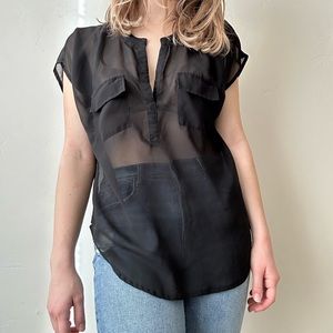 Sheer Black Top size Medium